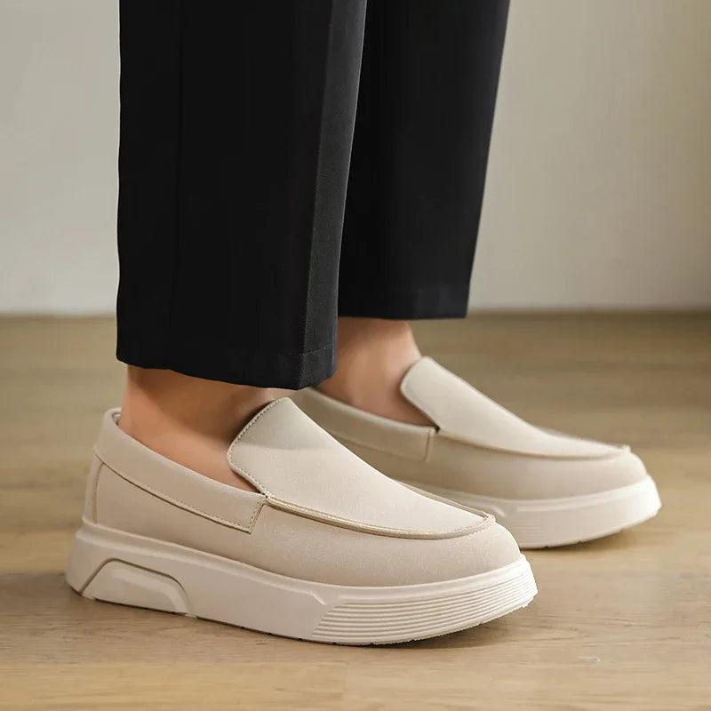 Summer Platform Loafers Man Moccasins Big Size 46 Men's Casual Shoes Comfortable Breathable Slip on Designer Shoes For Men Flats