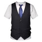 3D Printed Funny Fake Suit T Shirt Men's Tuxedo Tie Pattern Tops Summer Harajuku Loose T-Shirts Short Sleeves Round Neck Tees