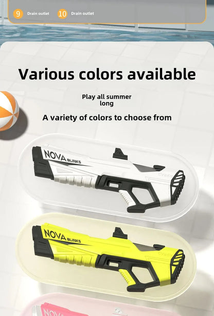 Electric continuous water gun fully automatic water absorption large capacity outdoor battles  summer water fights children toys