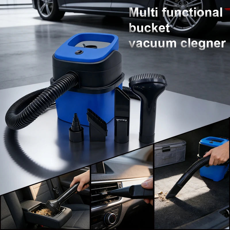 3in1 Handheld Car Vacuum Cleaner Wet Dry Use Powerful Suction Large Capacity Easy to Clean Suitable for Car Interior Cleaning