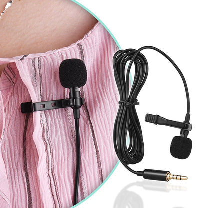 USB Mini Lavalier Microphone Type C Metal Clip Lapel Mic 3.5mm Condenser Microphone For PC Laptop Mobile Phone Conference Mike