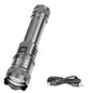 900000LM Powerful LED Flashlight Type-c Rechargeable Zoom Torch with Digital Display Handheld Flashlights for Camping Hiking