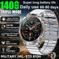 2026 Nowy Wojskowy CZOŁG Smartwatch Połączenia Bluetooth Wodoodporność 10ATM Bateria 1400mAh Monitorowanie Tętna Zegarek Sportowy Outdoor Męski
