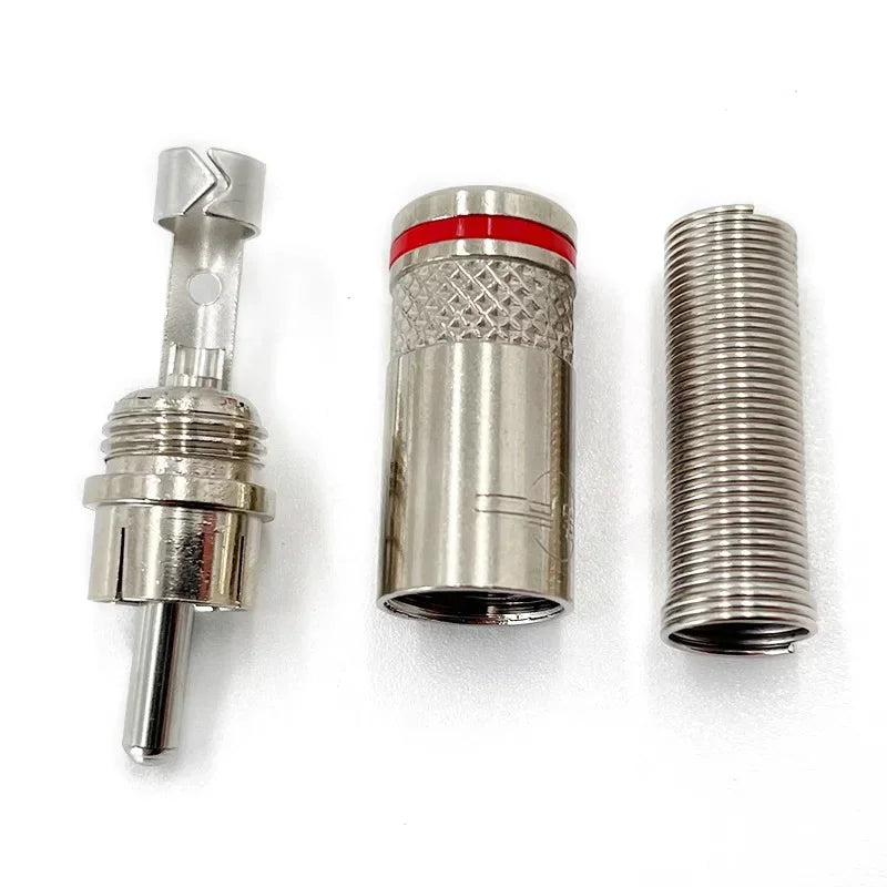 4/8PCS Male RCA Plug Weld RCA Connector for AV Audio Video Connector Plug Red Black