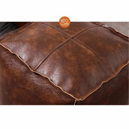 Foot Rest Non-Slip Storage Stool Waterproof Large Capacity PU Leather Ottoman Stackable Square Leather Pouf Tatami 발받침대 스툴