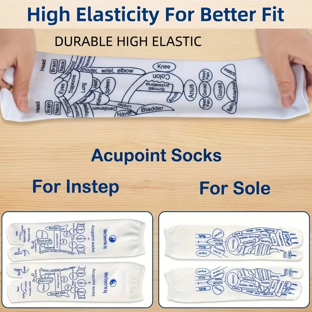 6Pcs Foot Pressure Point Therapy Trigger Point Massager Stick Acupressure Reflexology Sock with Massage Tools Set Foot Care Tool