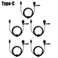 1-5pc Portable Lavalier Microphone Metal Clip Lapel Mic Wired 3.5mm/Type-C/USB For Mobile Phone Laptop DSLR Camera Lound Speaker