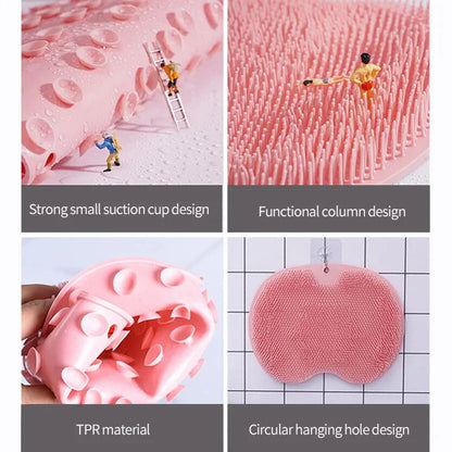 1-6Pcs Exfoliating Foot Brush And Back Scrubber Anti-Slip Suction Cup - Deep Cleansing And Exfoliating Tool For Body Dirt