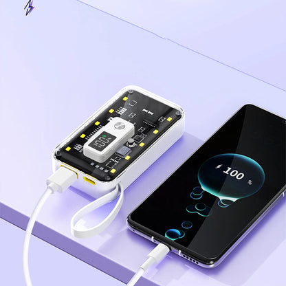 21700  Power Bank Cases Battery Storage Box Night Light USB Charge DIY Shell 21700 Battery Storage Box for iPhone Xiaomi