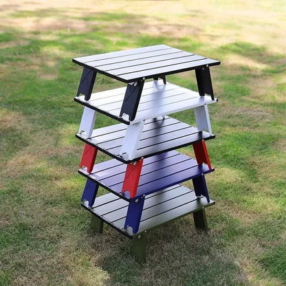 Seasonal Clearance Ultralight Foldable Camping Table, Portable Mini Aluminum Table for Beach, Garden Party, Hiking &Outdoor Trip