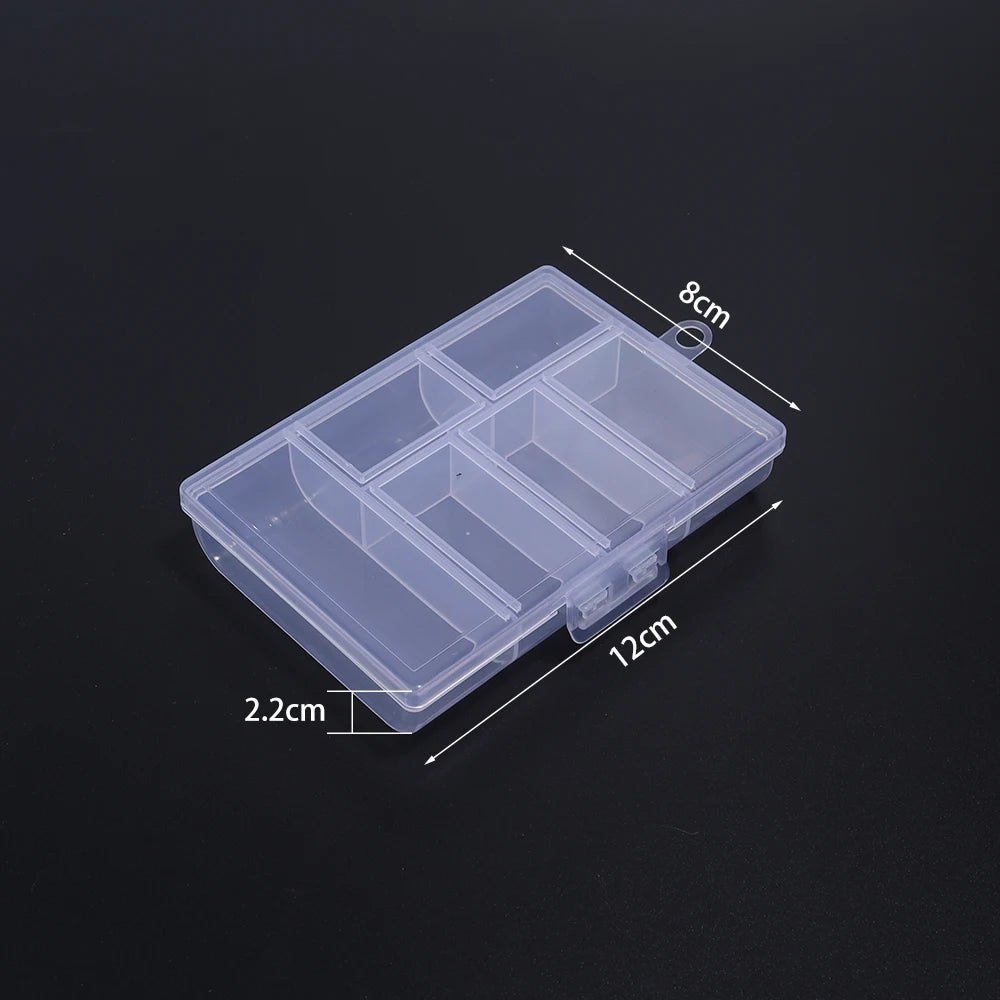 1 Pc Plastic Jewelry Box 5-28 Compartment Slot Organizer Storage Beads Container Adjustable Jewelry Storage Box Rectangle Case