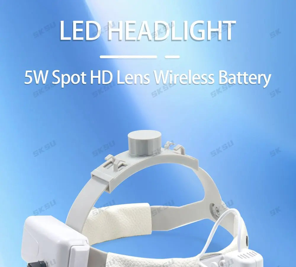 Lampa czołowa dentystyczna LED 5W do lup stomatologicznych, lamp operacyjnych, medycznych lamp chirurgicznych dla dentystów