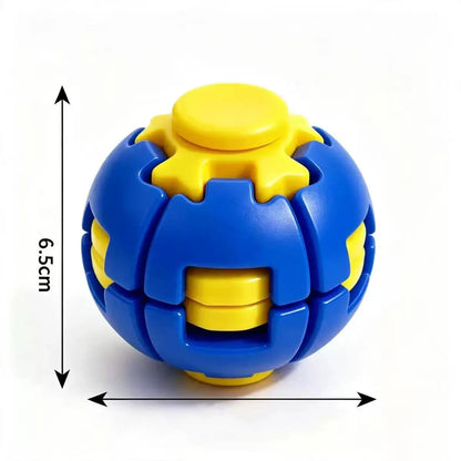 3D Printed Press-to-Spin Fidget BallOne Click Deform Fidget Spinner Ball, Smooth Rotating Stress Relief Sensory Toy