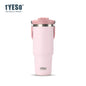 Tyeso 600ML Vacuum Flasks Handle Coffee Mug 304 Stainless Steel Ice Cup Car Bottle Hot Cold Retention Drinkware for Outdoor