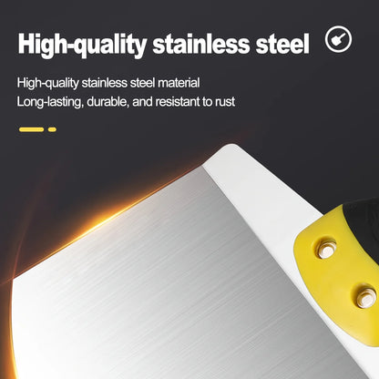 Stainless Steel Curved Trowel, Fan-Shaped Plaster Spatula, Thickened Bricklayer's Tool for Oil Workers, Ash Scraper