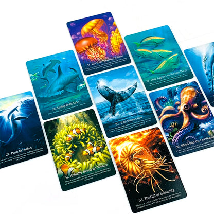 Whispers Of The Ocean Oracle Cards Fate Divination Board Game Party Games,Perfect For Spiritual Guidance & Collectors