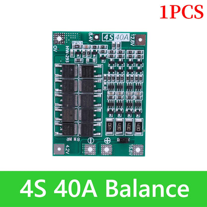 BMS 3S/4S 5A 10A 20A 25A 40A 60A Płytka zabezpieczająca ładowarkę do akumulatorów litowo-jonowych 18650 do wiertarki 12 V z funkcją wzmocnienia/balansu