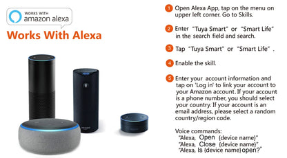 Tuya WiFi Switch Garage Door Controller Smart Door Opener Work with Alexa Google Home Smart Life Tuya APP Control No Hub Require