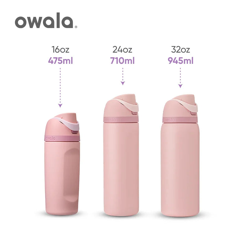 Owala Freesip insulated cup new straw cup stainless steel water cup portable cup 475ml，BPA-Free，16oz