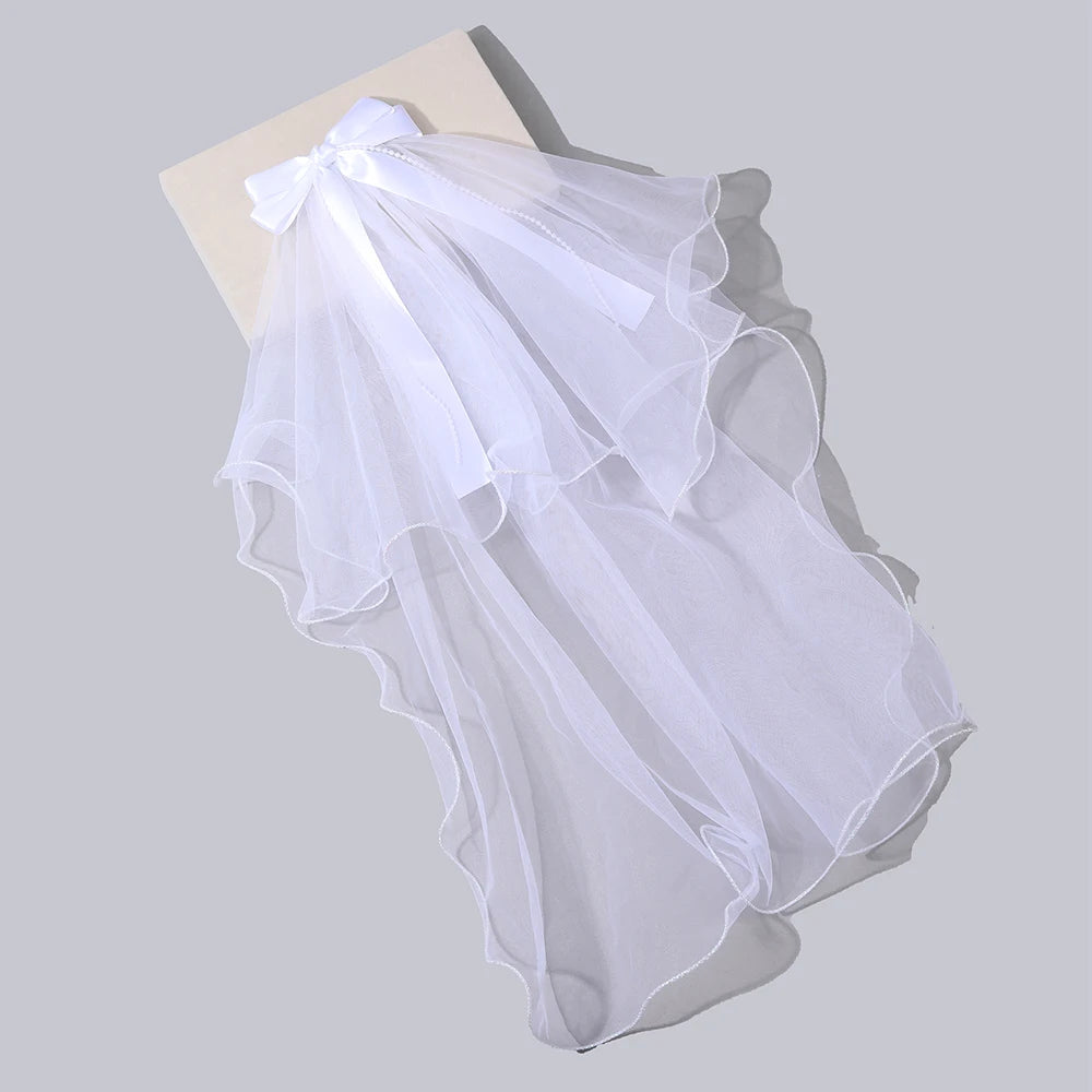 White Tulle Hair Clips For Girls Fairy Mesh Bow Large Hairpin Flower Barrette Summer Party Wedding Women Headdress Accessories