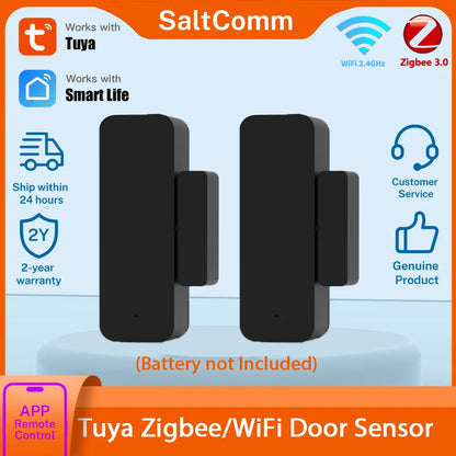 Tuya Zigbee WiFi Door Window Sensor Magnetic Security Smart Life Alexa Google Home Yandex