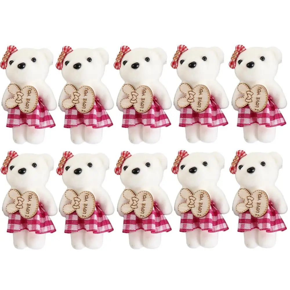 10pcs/bag Foam Bear Bear Plush Foam Toys Plush Animal Cartoon Mini Bear Flower Bouquet 10cm Plush Doll Cartoon Bouquet Doll