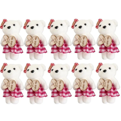 10pcs/bag Foam Bear Bear Plush Foam Toys Plush Animal Cartoon Mini Bear Flower Bouquet 10cm Plush Doll Cartoon Bouquet Doll