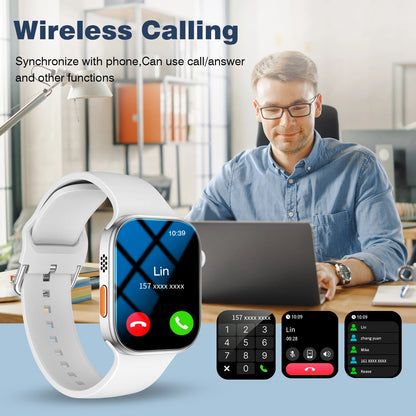 2.02 Inch HD Smartwatch, 1 Count Fashionable Smartwatch with BT Calling & Check Weather, Sports Tracking Smartwatch for Android