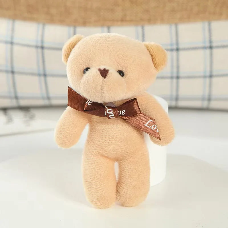 18-90Pcs Mini Teddy Bear Toy Plush Stuffed Bear Doll for Keychain Craft DIY Accessory Birthday Gifts Party Favors Supplies 4.7in