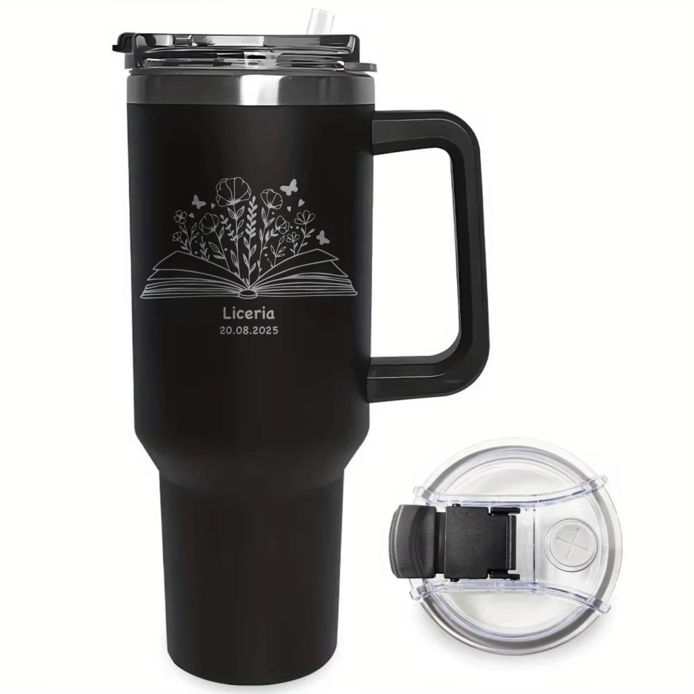 Custom Water Bottle Outdoor Thermos Portable 304 Stainless Steel Coffee Thermal Mug with Straw Tumbler Vacuum Flasks Cold & Hot