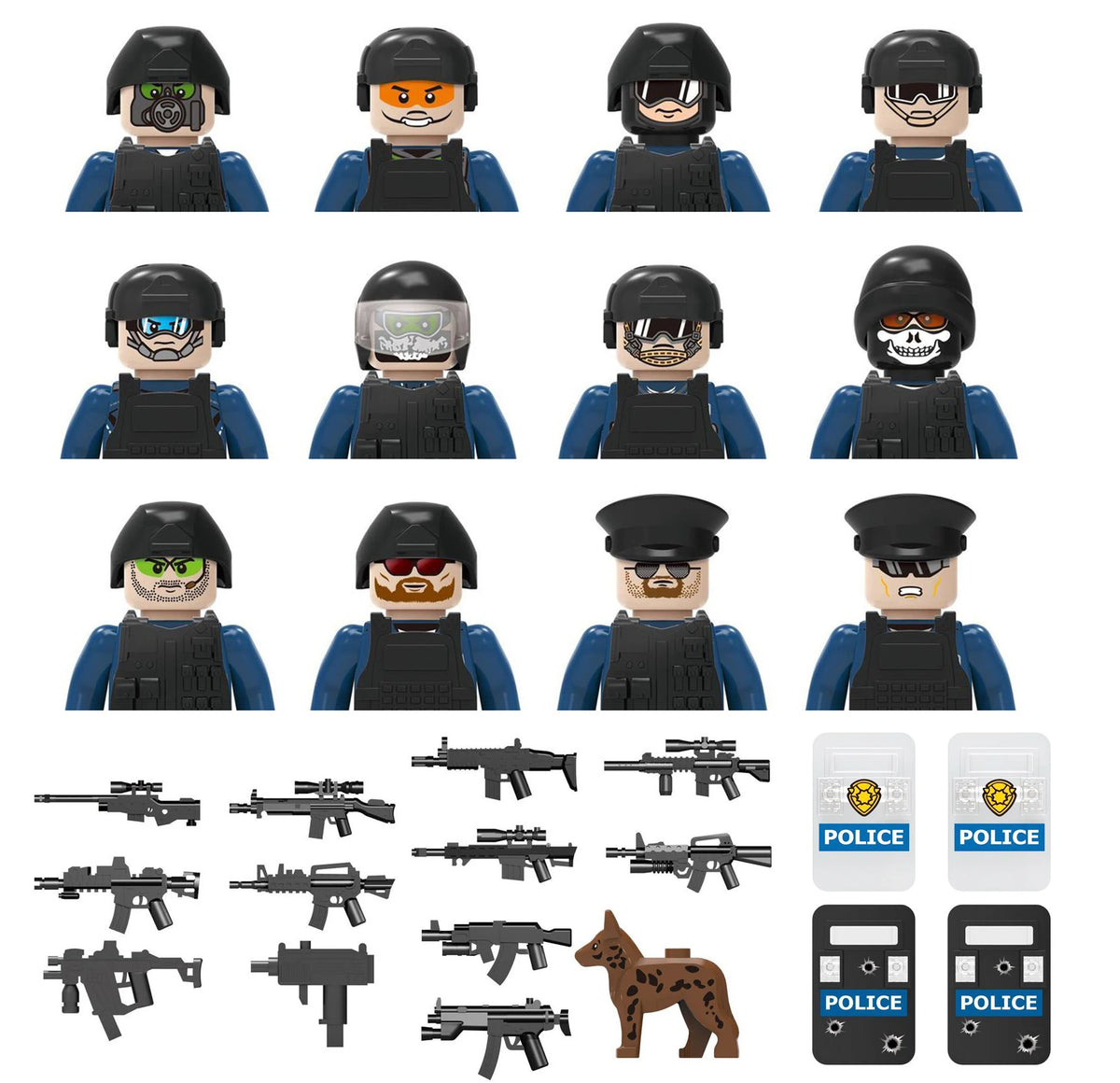 City character building block figure set, little block people, block accessories, engineer, doctor, firefighter, kids' toy