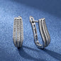 925 Sterling Silver Earrings Jewelry High Quality Retro Simple Pattern Purple White Zircon Earrings Hot Sale