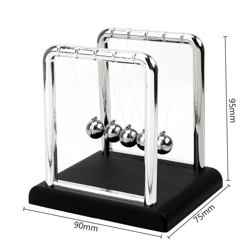 Physics Science Pendulum Steel Balance Ball Newton Ball Desk Table Decor Metal Pendulum Ball Newton's Cradle