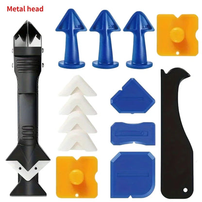 5 In 1 Silicone Scraper Sealant Smooth Remover Tool Set Caulking Finisher Smooth Grout Kit Floor Mould Removal Hand Tools /,'[\0