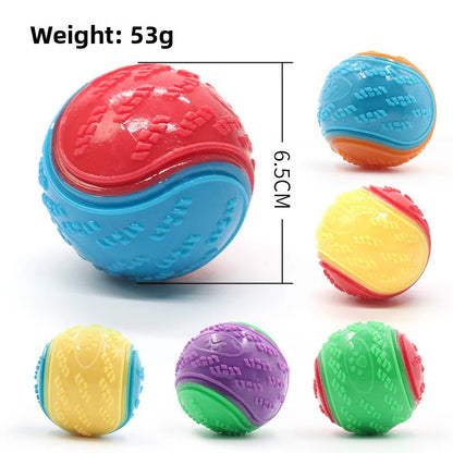 Dog Play Toy Rubber Glow Ball Indestructible Pet Supplie Train Tooth Chew Large Safe Small Dog Squeak Touch Water Toys Resistant
