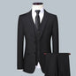 High Quality Men Solid Color Business - Stylish Handsome Groom Best Man Wedding Dress 3/2/1 Single Piece Optional