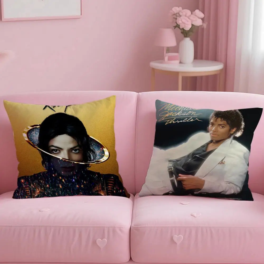 classic singer Michael Jackson Cushion Cover Soft & Easy-Wash Pillow Case – Versatile for Couch, Bed, Travel and Office