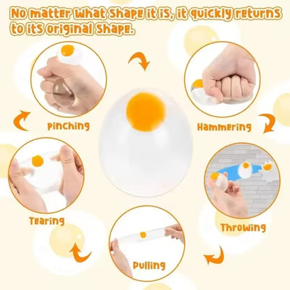 Yolk Balls for Kids Splat Ball Squishy Clear Egg Yolk Fun Squeeze Toy Anxiety Reducer for Kids Adults Birthday Party Favors