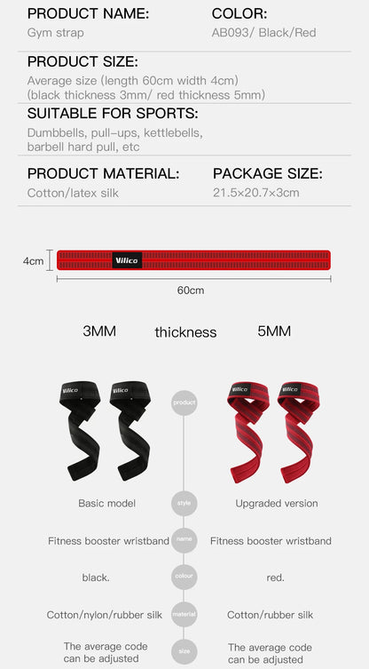 Power Lifting Straps WeightLifting Gym Gloves Deadlift Wrist Straps Hand Palm Assist Gear For Pull Up Bar Barbell Dumbbell Train