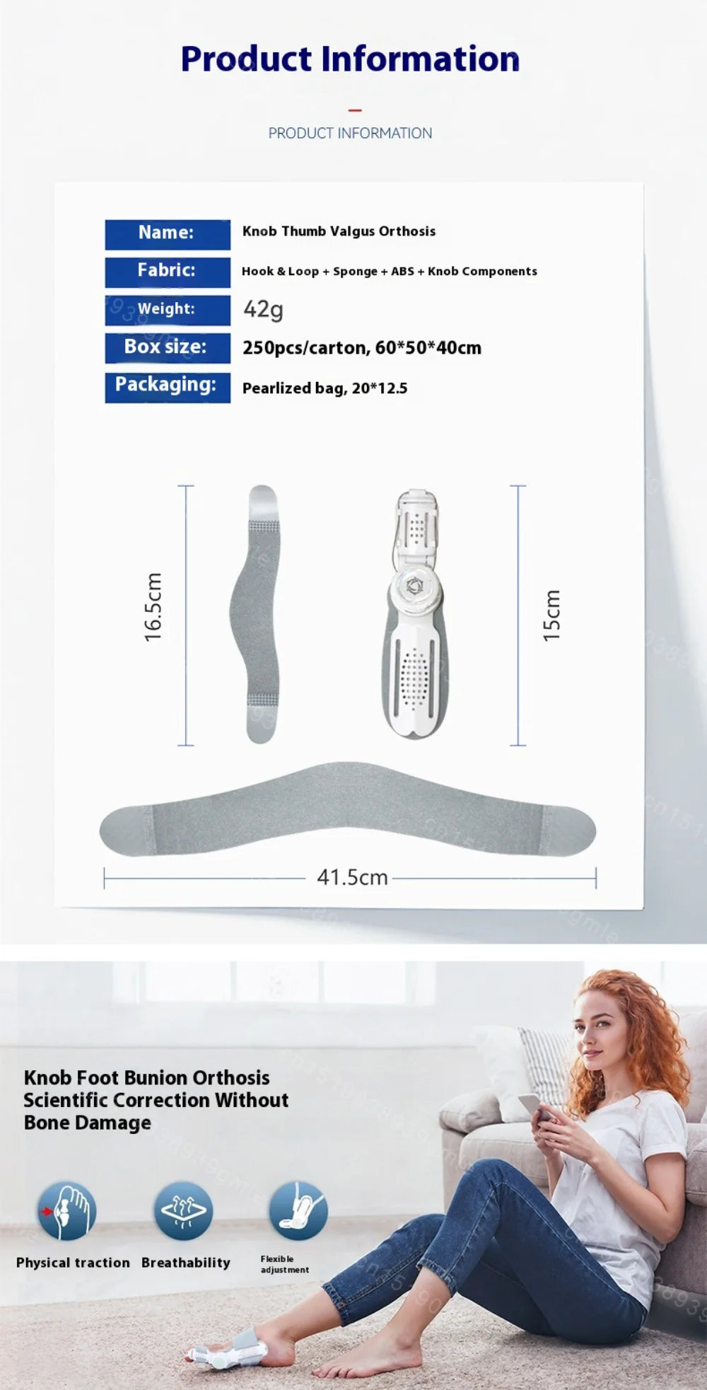 Bunion Splint Big Toe Straightener Hallux Valgus Correction Orthotics Foot Bone Thumb Adjuster Correction Bunions Corrector