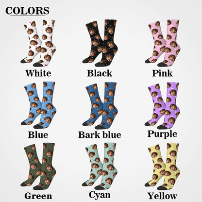 Novelty Custom Face Socks DIY Personalized Photo Custom Socks Crazy Funny Men's Socks Christmas Party Birthday Anniversary Gift