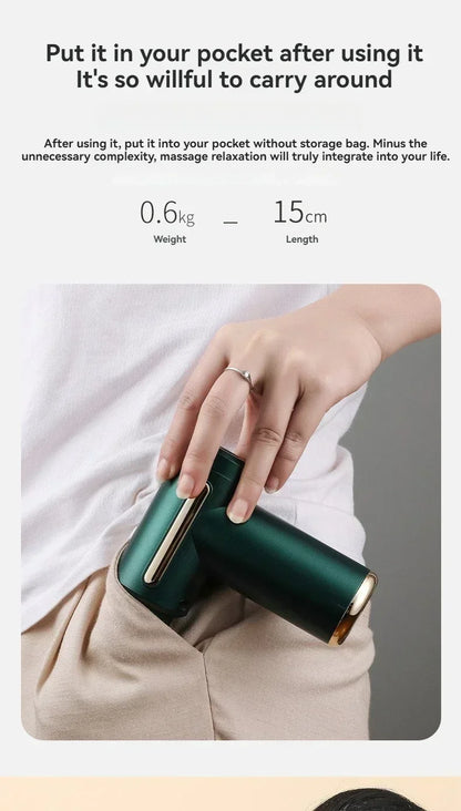 Mini USB Massage Gun – Portable Fascia Relaxer for Neck, Shoulders, and Back, Quiet Muscle Relief for Home and Travel