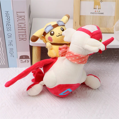 Pokemon Necktie Latias Latios Soft Kawaii Plush Toys Cute Anime Lapras Pikachu Stuffed Animals Peluche Dolls Birthday Gifts Kids