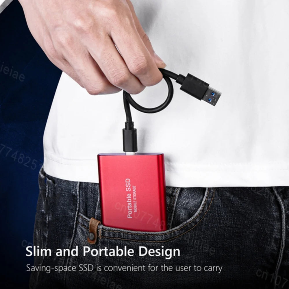 Large Capacity External SSD 2TB/4TB/128TB Type-C USB3.2 Portable Solid Disk Fast Transfer for Mac Desktop PC