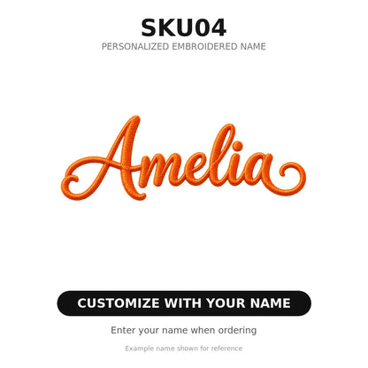 4.5cm Custom Name Embroidery Patch Sew‑on Only Personalized Name Applique for Kids Backpack Jacket Clothing DIY Decor