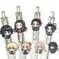 8pcs Demon Slayer fan merchandise push-button pen cartoon anime ST quick-dry 0.5mm ballpoint pen for students study stationery