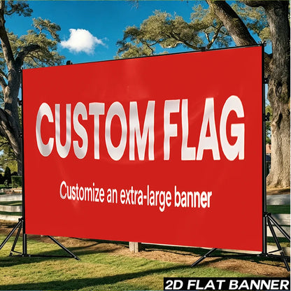 Custom Large Photo/Text/Logo Banner with a Rod Pocket, Ideal for Parties, Birthdays, Weddings - Extra-Large Flag as Backdrop