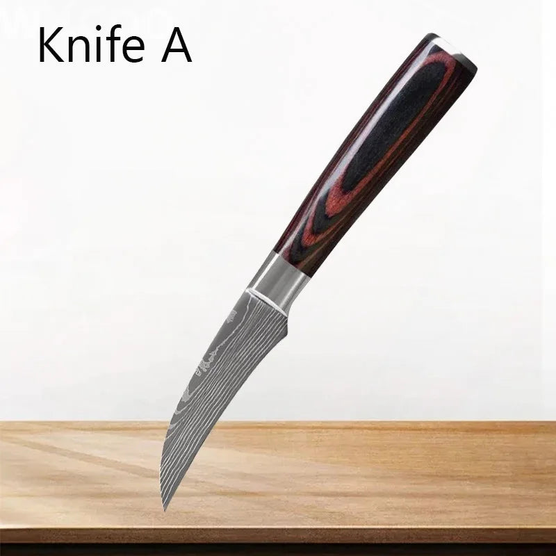 WXCOO Boning Knife Professional Kitchen Knives Stainless Steel Knife Paring Cooking Knives Fruit Peeling Meat Cleaver Knife