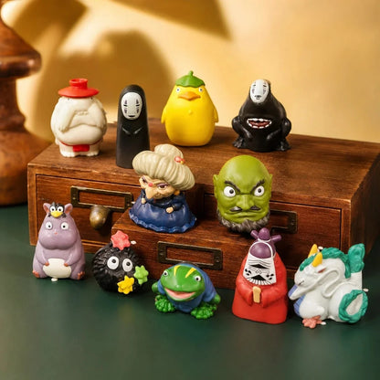 Spot Anime Action Figure Cat Coal Ball Elf Faceless Male Finger Decoration Blind Box Finger Set Toy Birthday Gift For Anime Fans