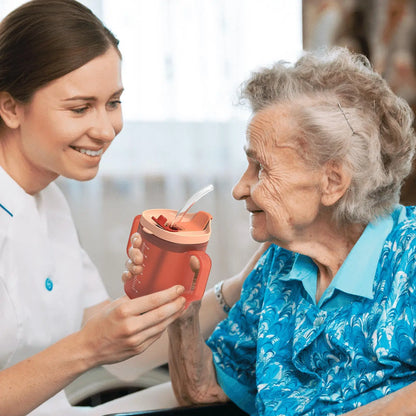 300ml Elderly Care Cup PP Water Cup With Handles Mugs Slowly release water Anti overflow Cup  Recovery Feeding Drinking Cup